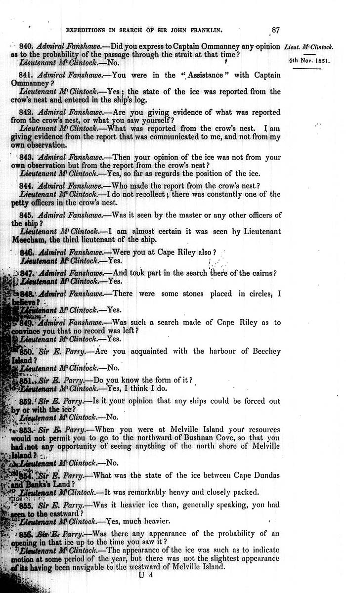 Arctic Blue Books: taylor 1852a, page 87