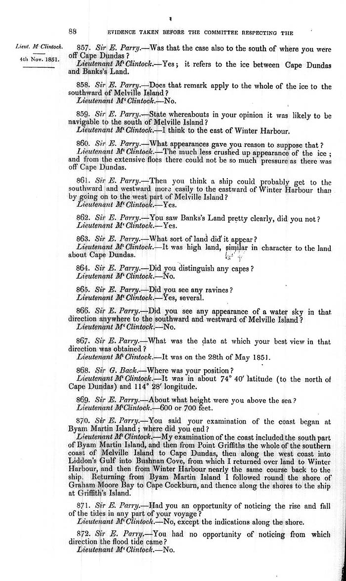 Arctic Blue Books: taylor 1852a, page 88