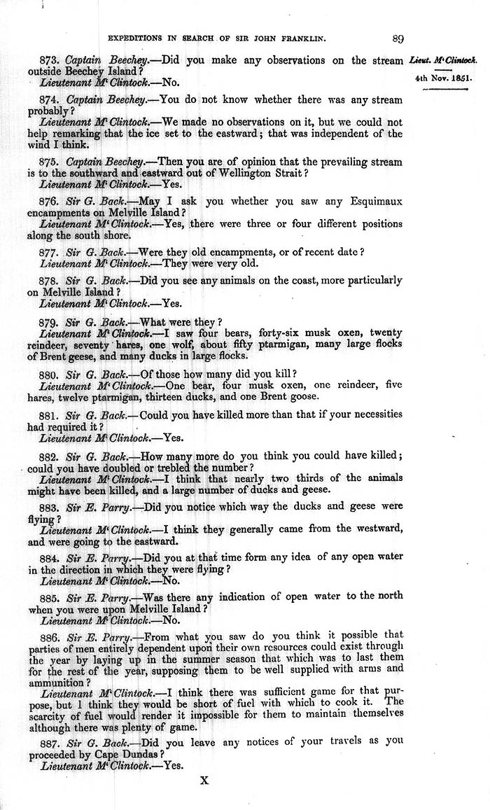 Arctic Blue Books: taylor 1852a, page 89