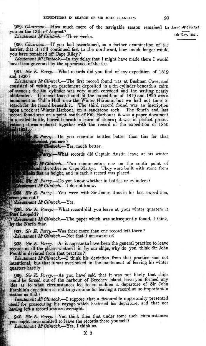 Arctic Blue Books: taylor 1852a, page 93