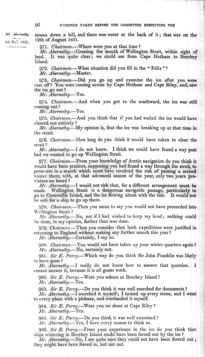Arctic Blue Books: taylor 1852a, page 96
