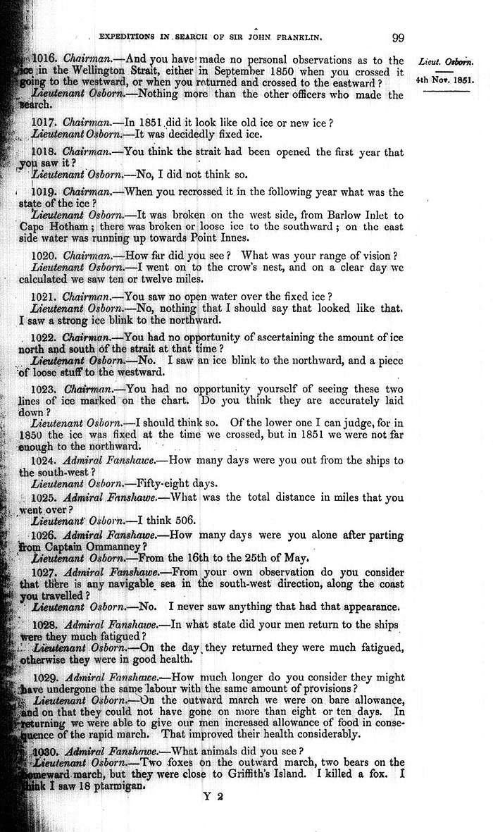 Arctic Blue Books: taylor 1852a, page 99