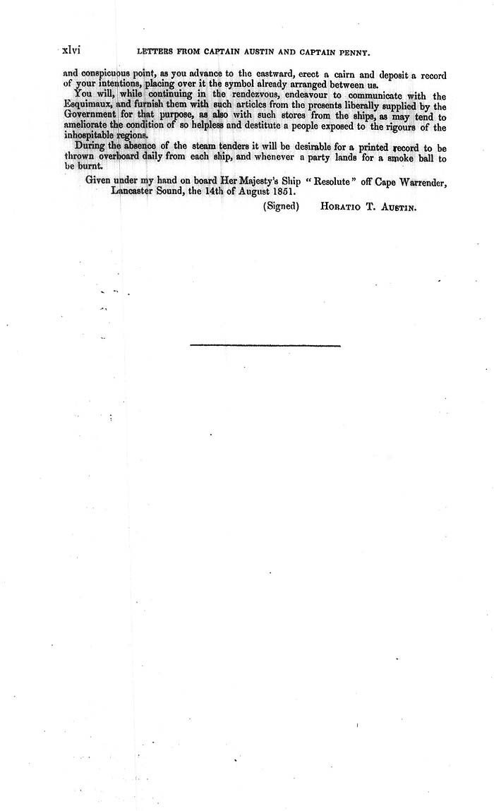 Arctic Blue Books: taylor 1852a, page xlvi