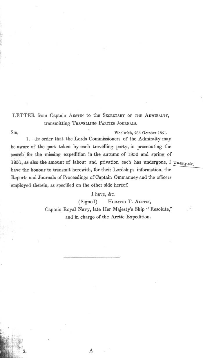 Arctic Blue Books: taylor 1852b, page 1