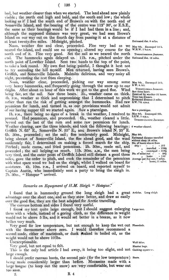Arctic Blue Books: taylor 1852b, page 135