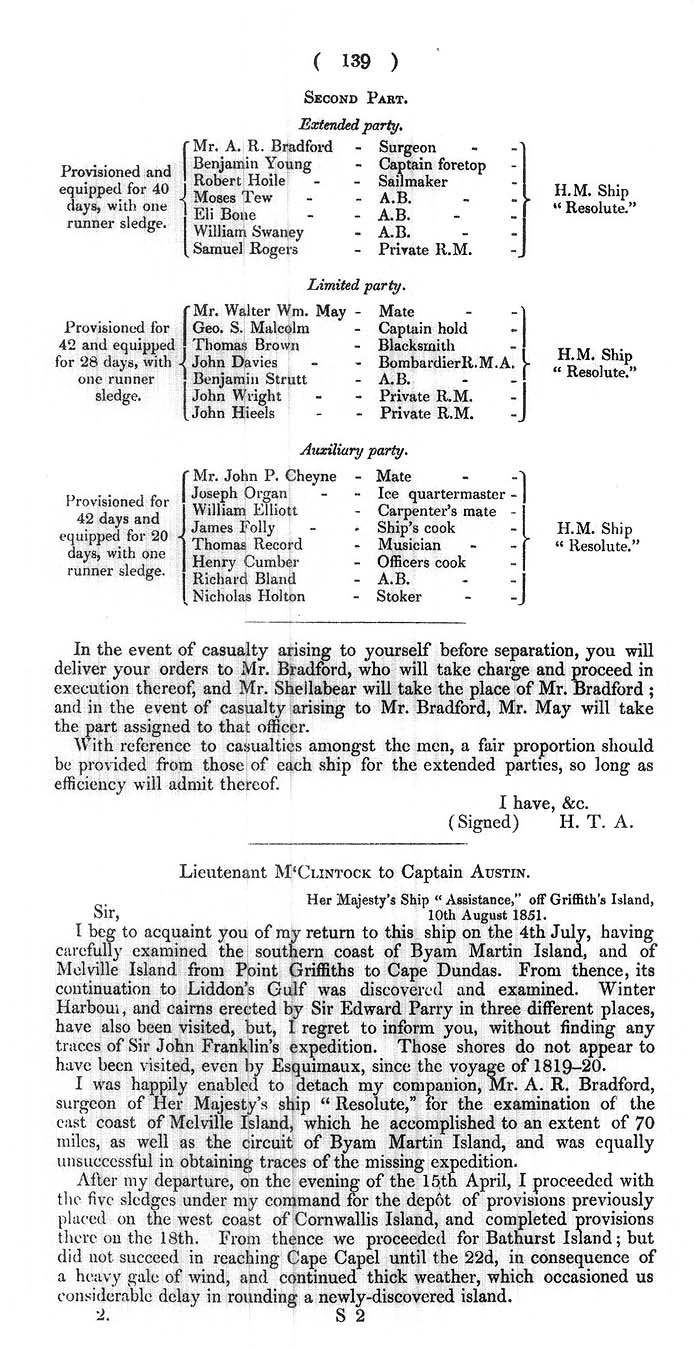 Arctic Blue Books: taylor 1852b, page 139