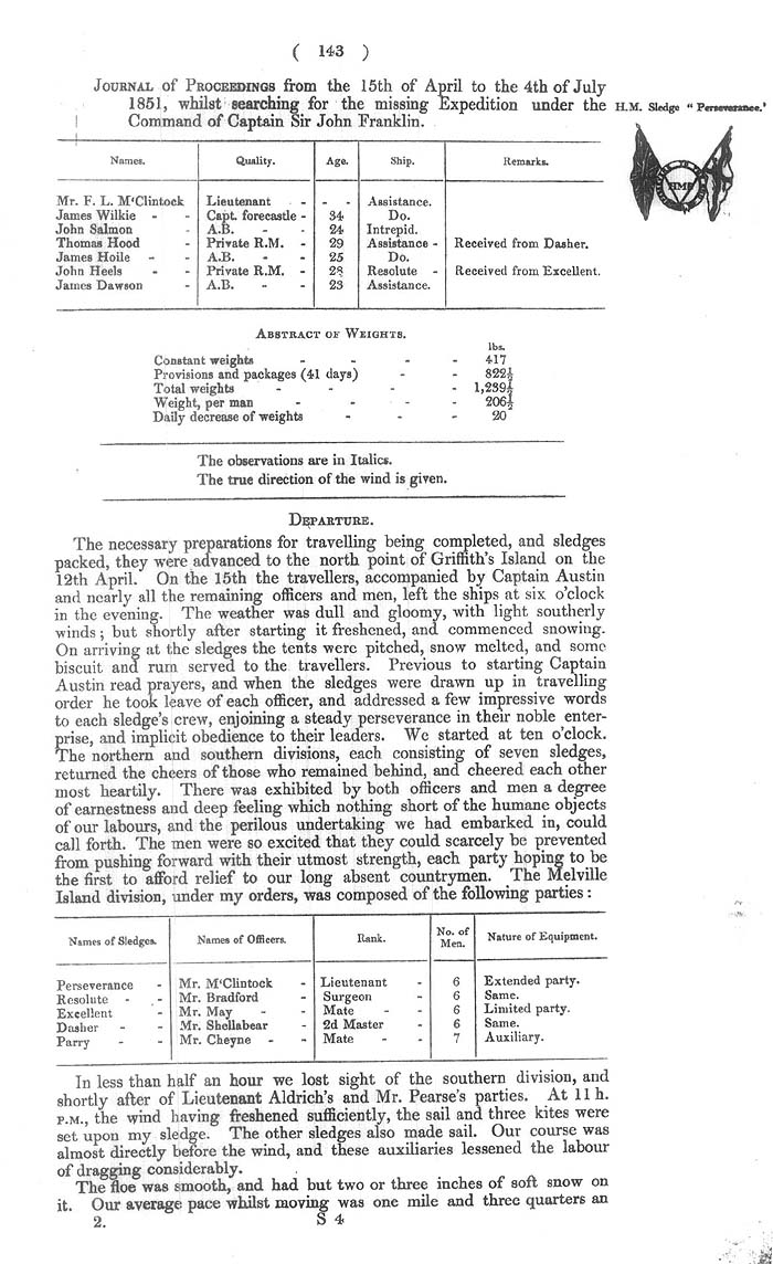 Arctic Blue Books: taylor 1852b, page 143
