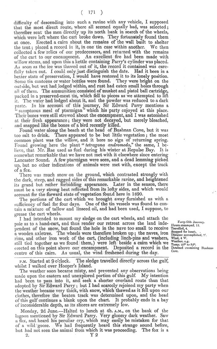 Arctic Blue Books: taylor 1852b, page 171