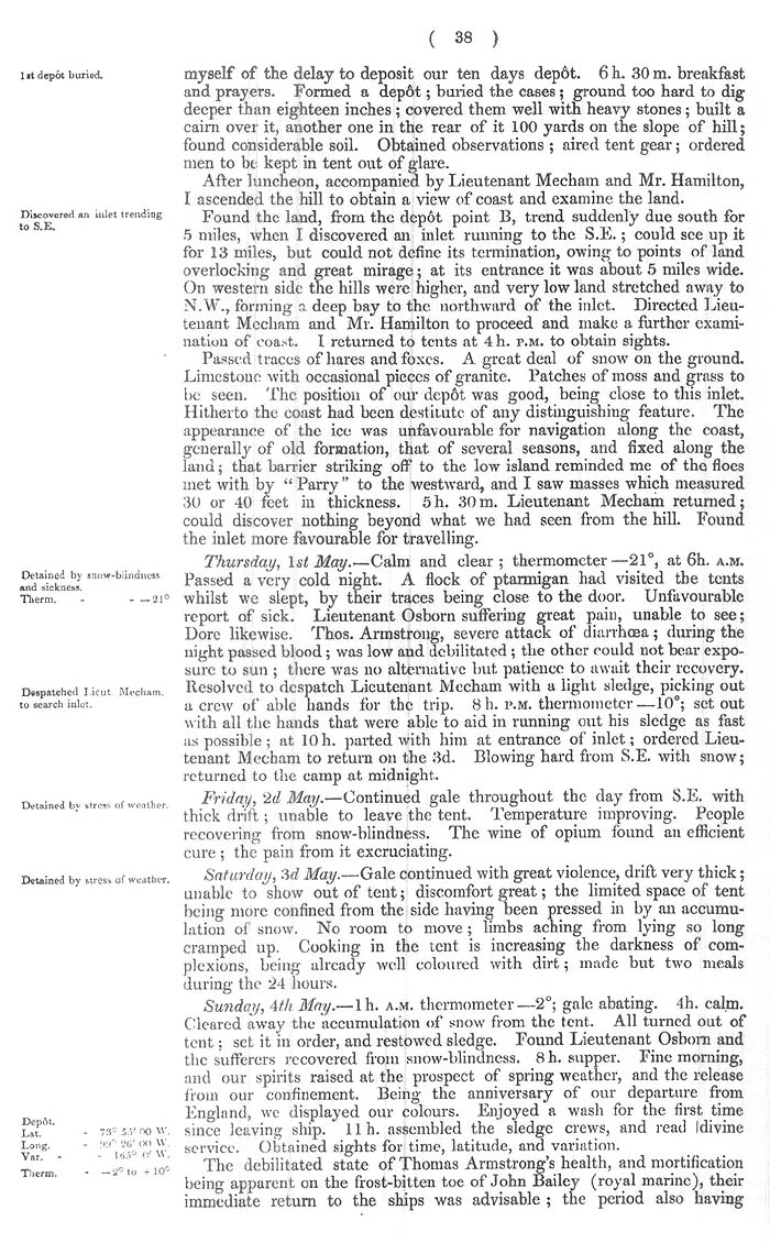 Arctic Blue Books: taylor 1852b, page 38