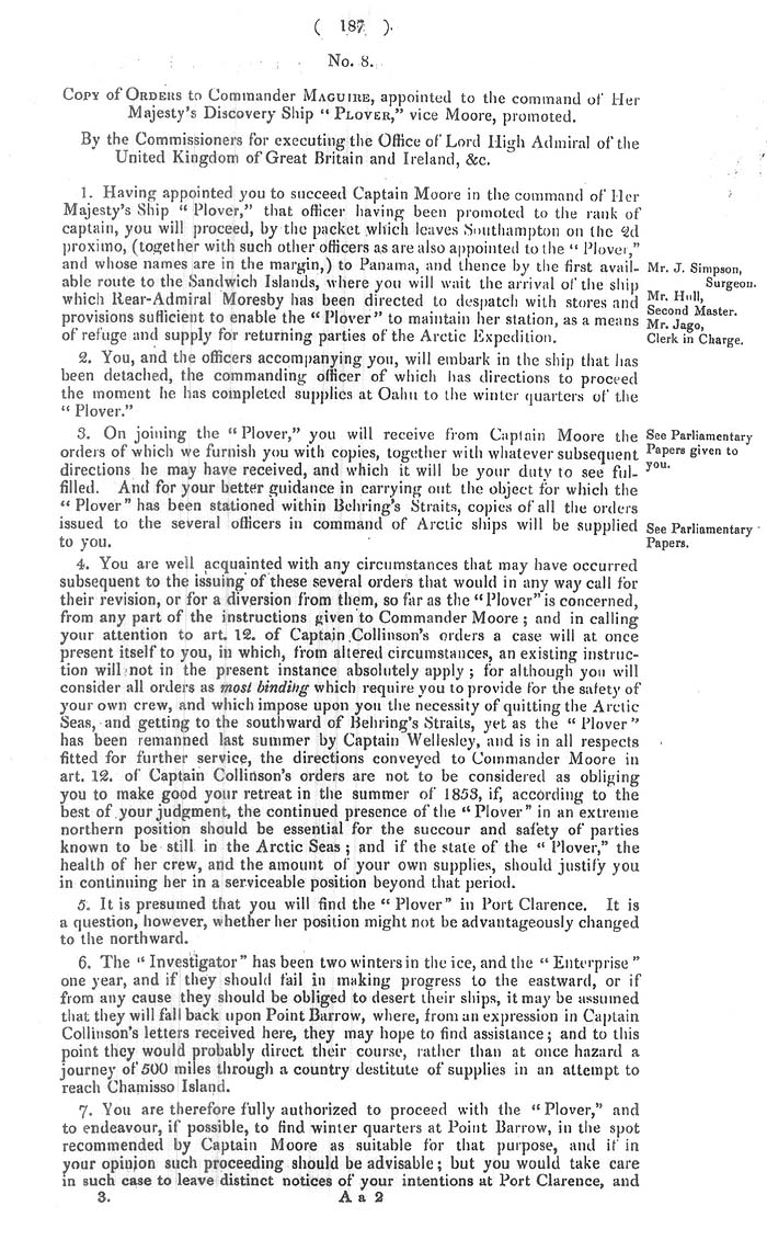 Arctic Blue Books: taylor 1852c, page 187