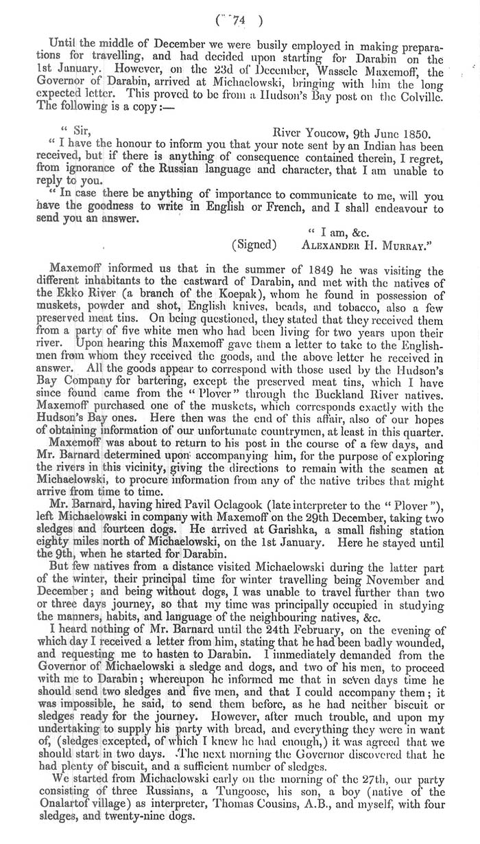 Arctic Blue Books: taylor 1852c, page 74