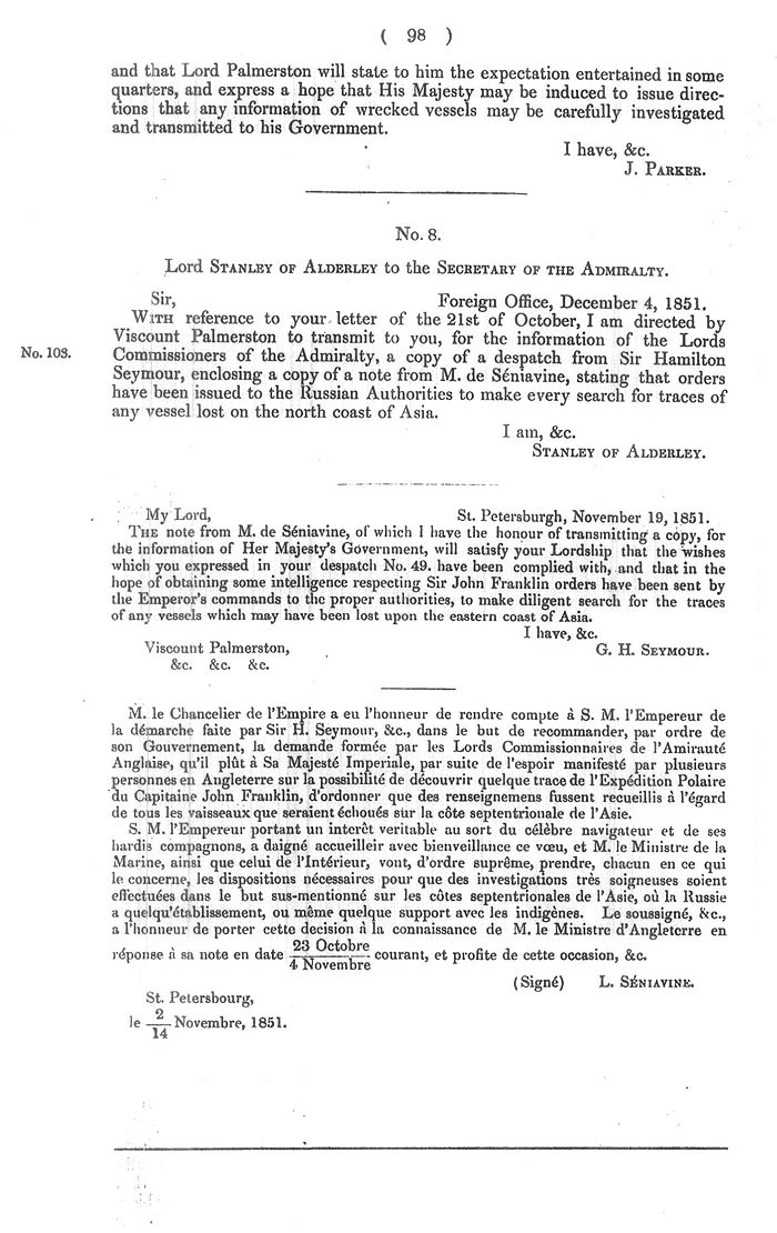 Arctic Blue Books: taylor 1852c, page 98