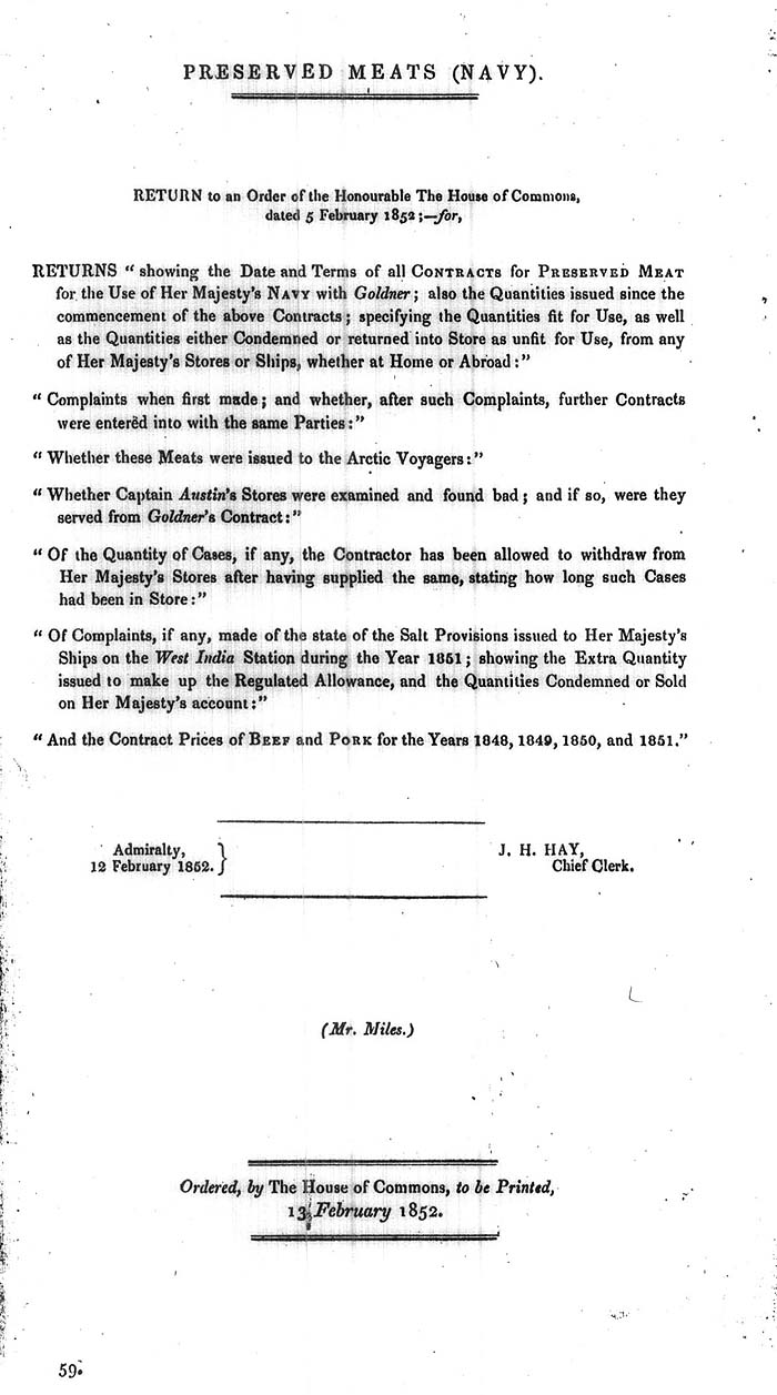 Arctic Blue Books: taylor 1852e, page 1