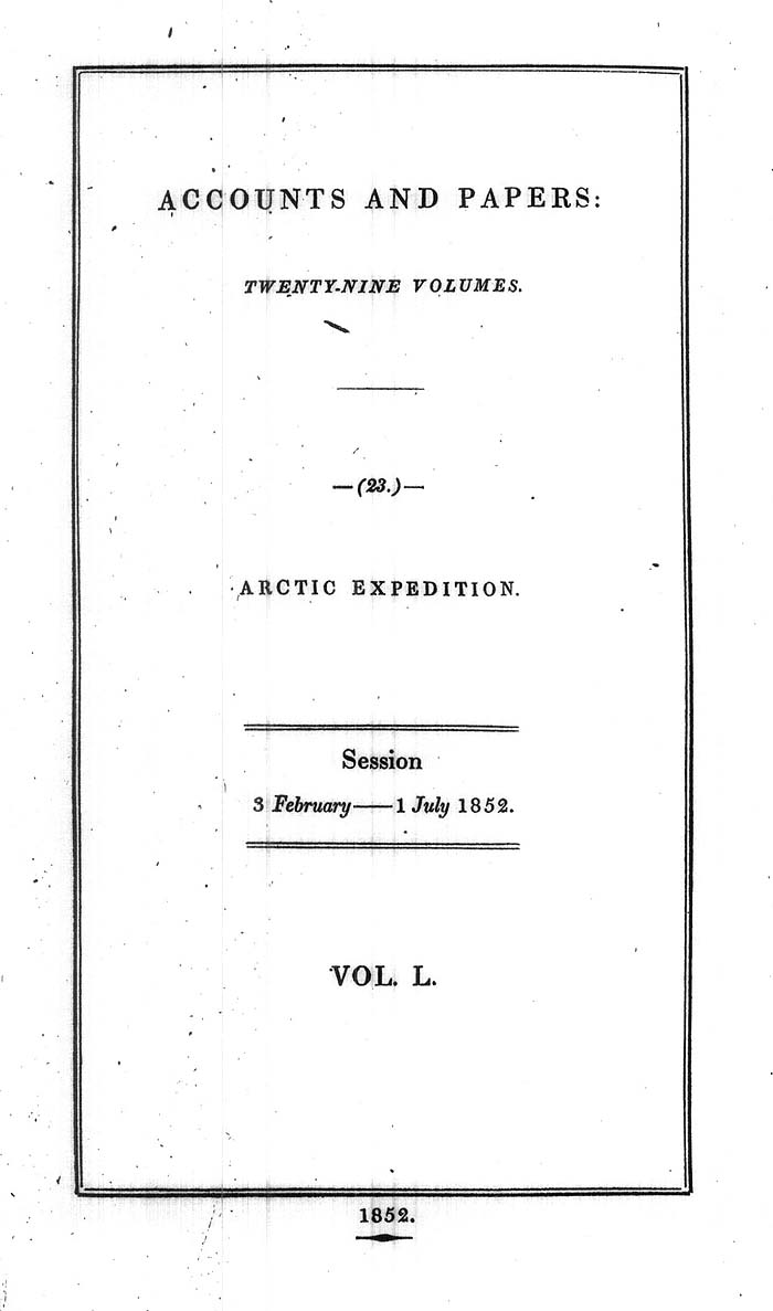 Arctic Blue Books: taylor 1852f, page i