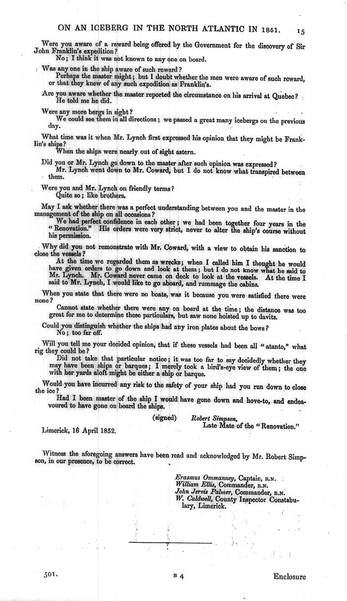Arctic Blue Books: taylor 1852k, page 15