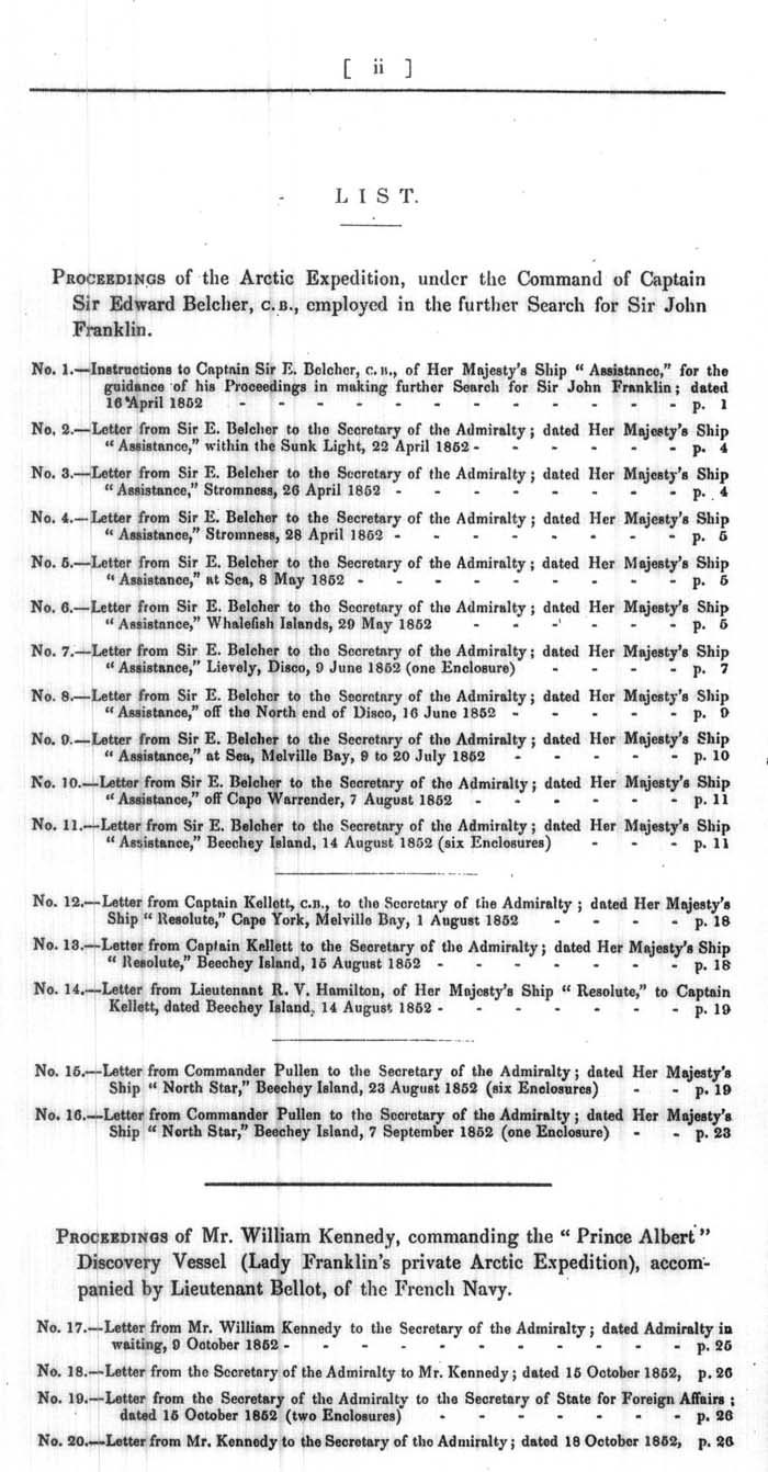 Arctic Blue Books: taylor 1852m, page ii