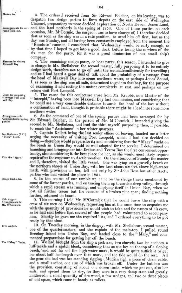 Arctic Blue Books: taylor 1854a, page 104