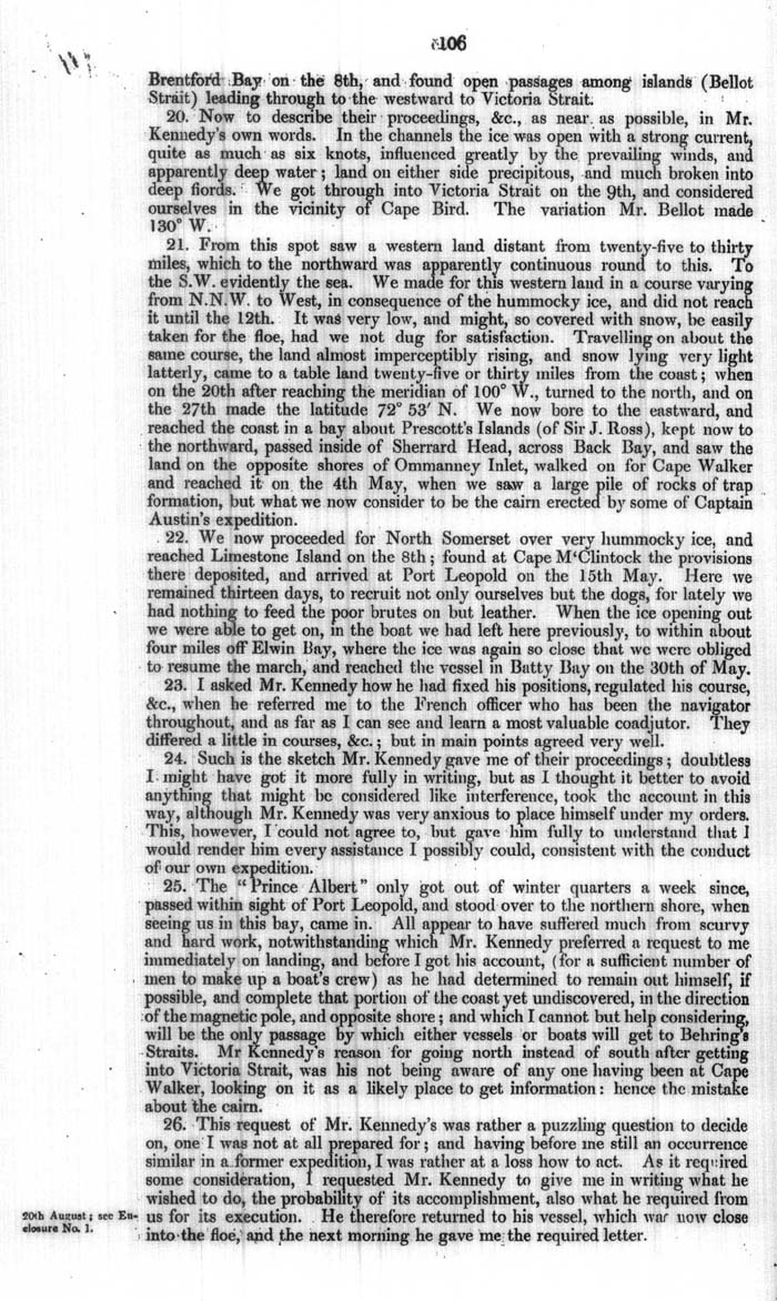 Arctic Blue Books: taylor 1854a, page 106