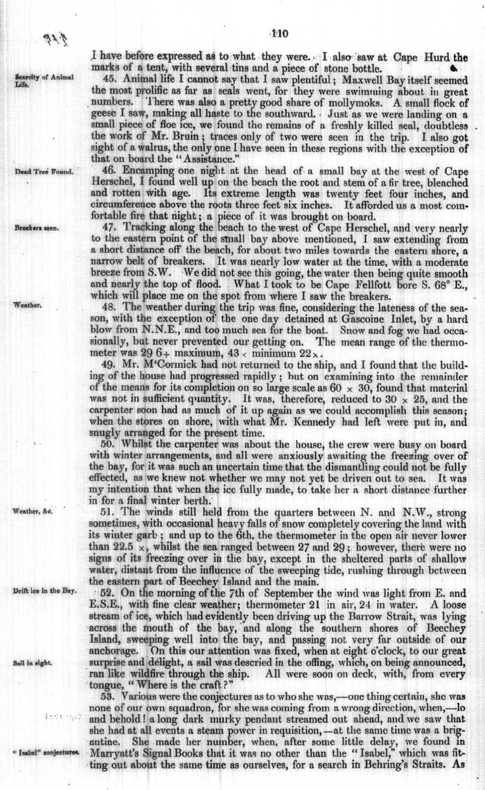 Arctic Blue Books: taylor 1854a, page 110