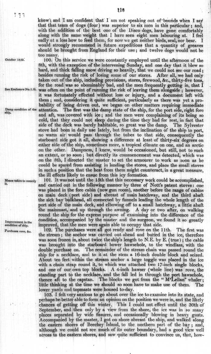 Arctic Blue Books: taylor 1854a, page 118