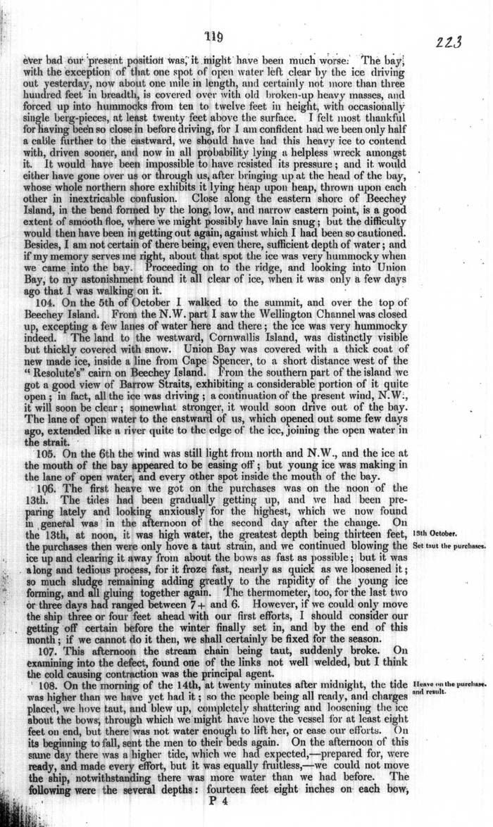 Arctic Blue Books: taylor 1854a, page 119