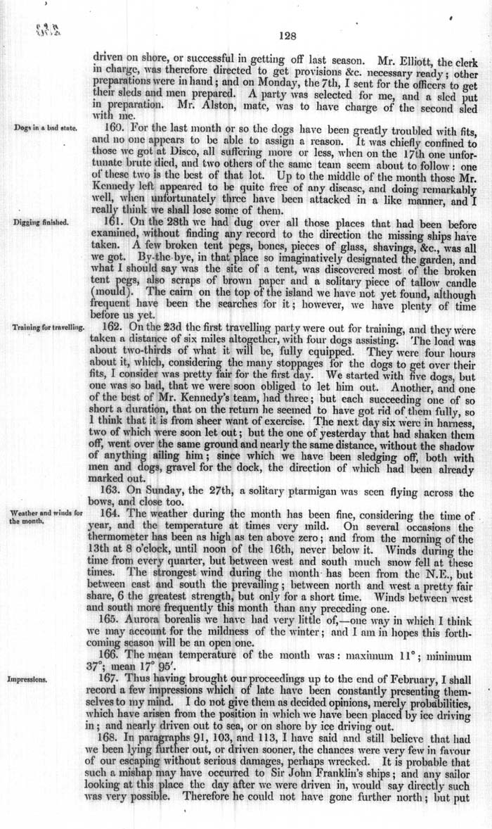 Arctic Blue Books: taylor 1854a, page 128