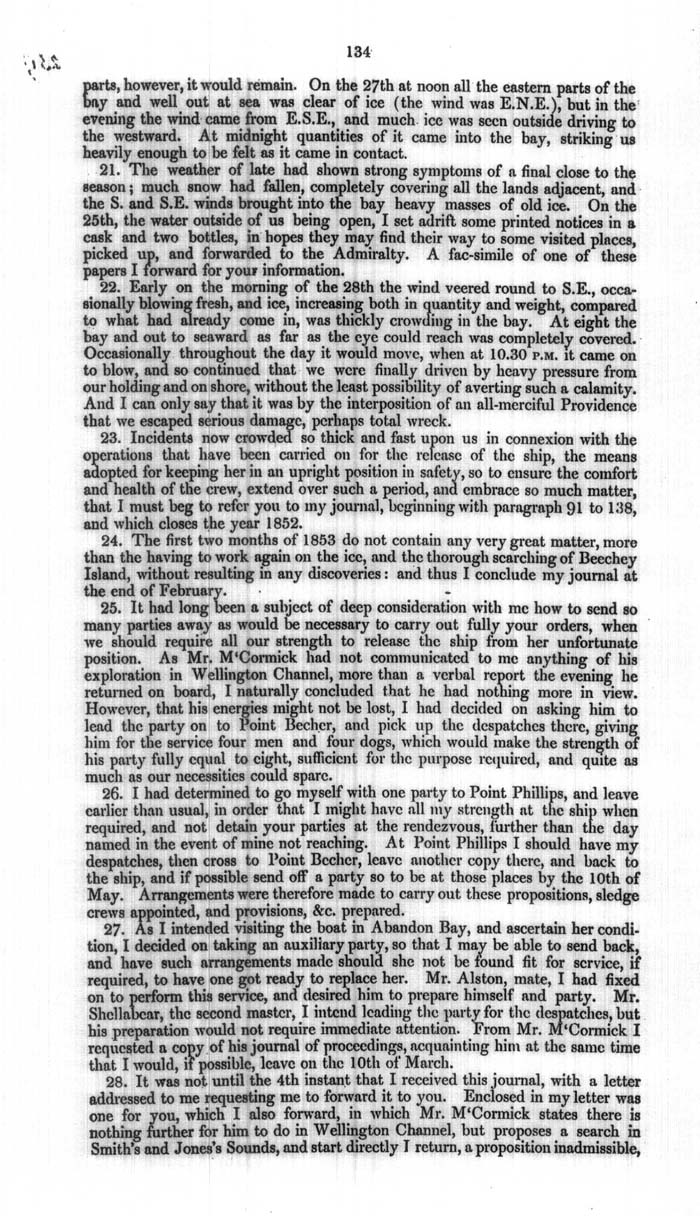 Arctic Blue Books: taylor 1854a, page 134