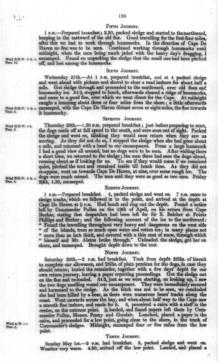 Arctic Blue Books: taylor 1854a, page 138