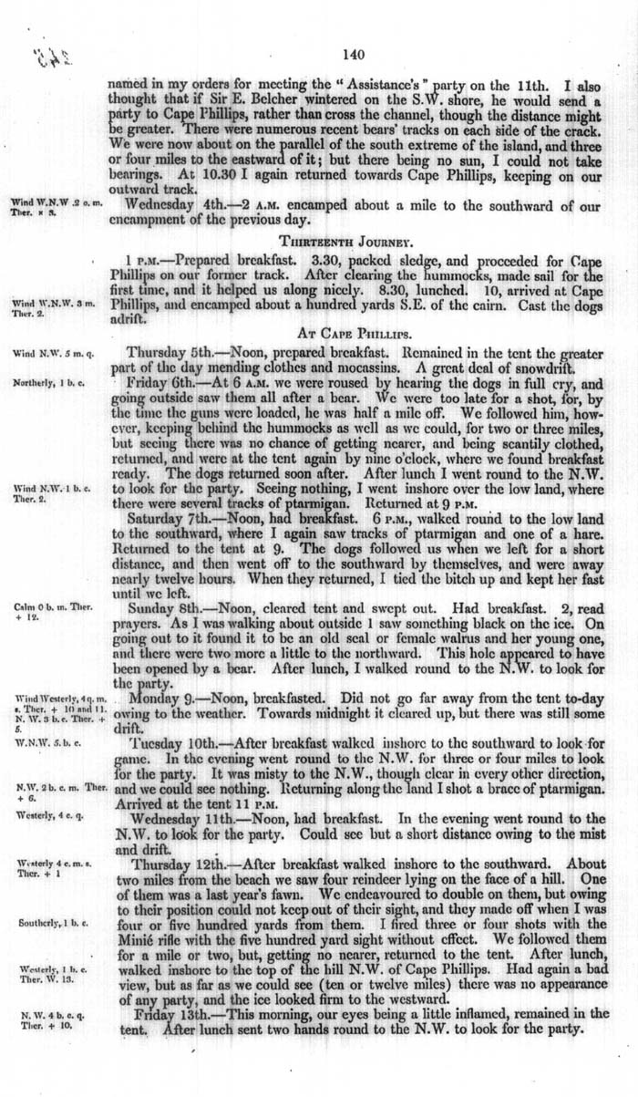 Arctic Blue Books: taylor 1854a, page 140