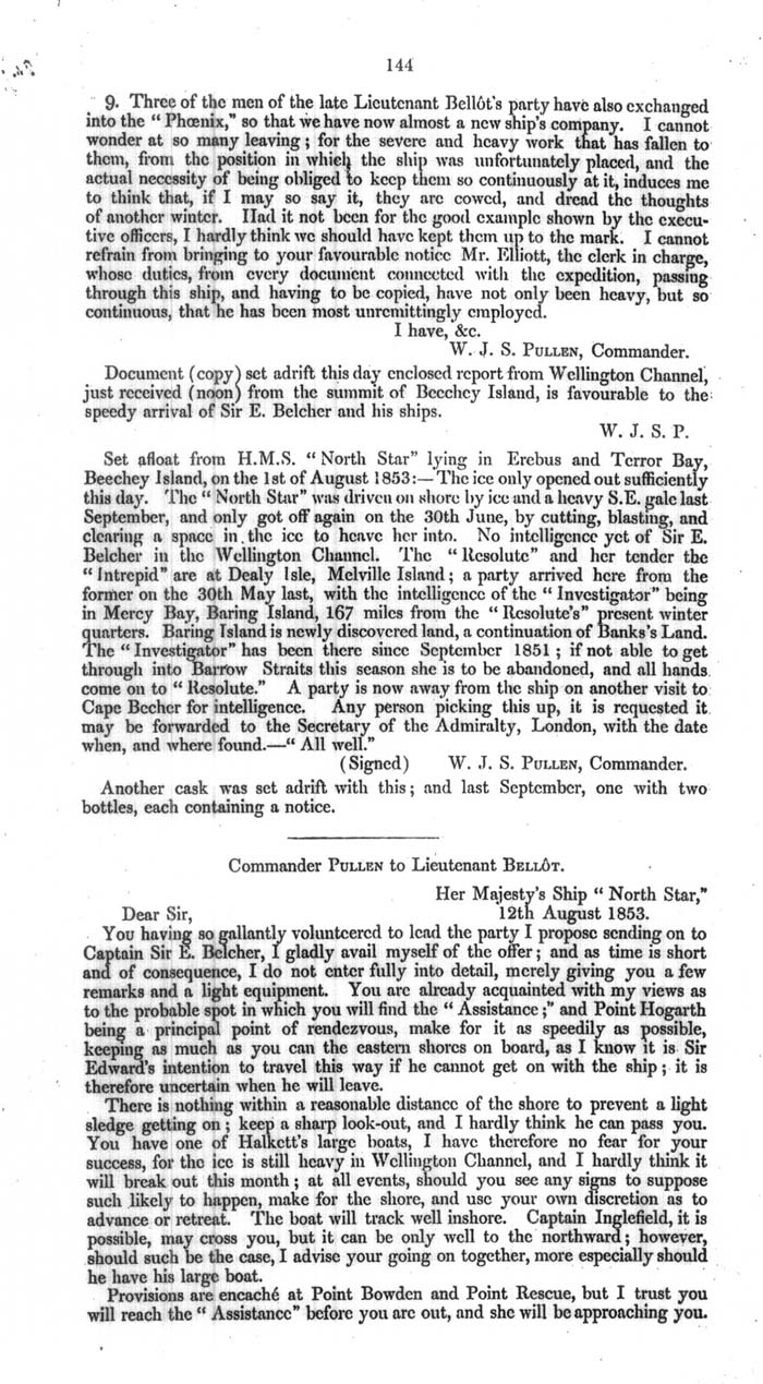 Arctic Blue Books: taylor 1854a, page 144
