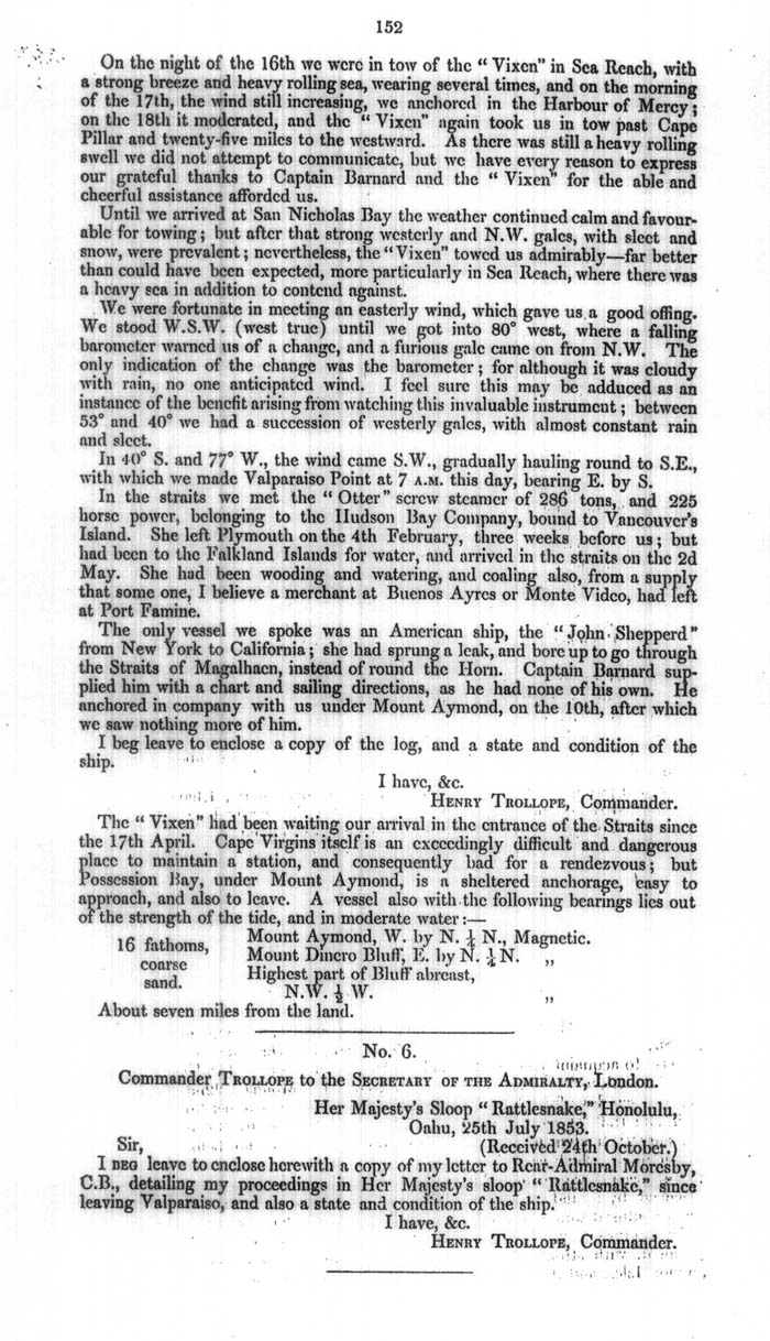 Arctic Blue Books: taylor 1854a, page 152