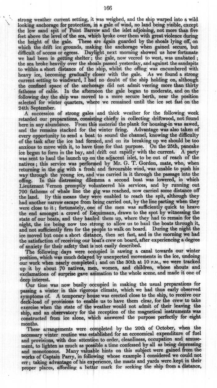 Arctic Blue Books: taylor 1854a, page 166