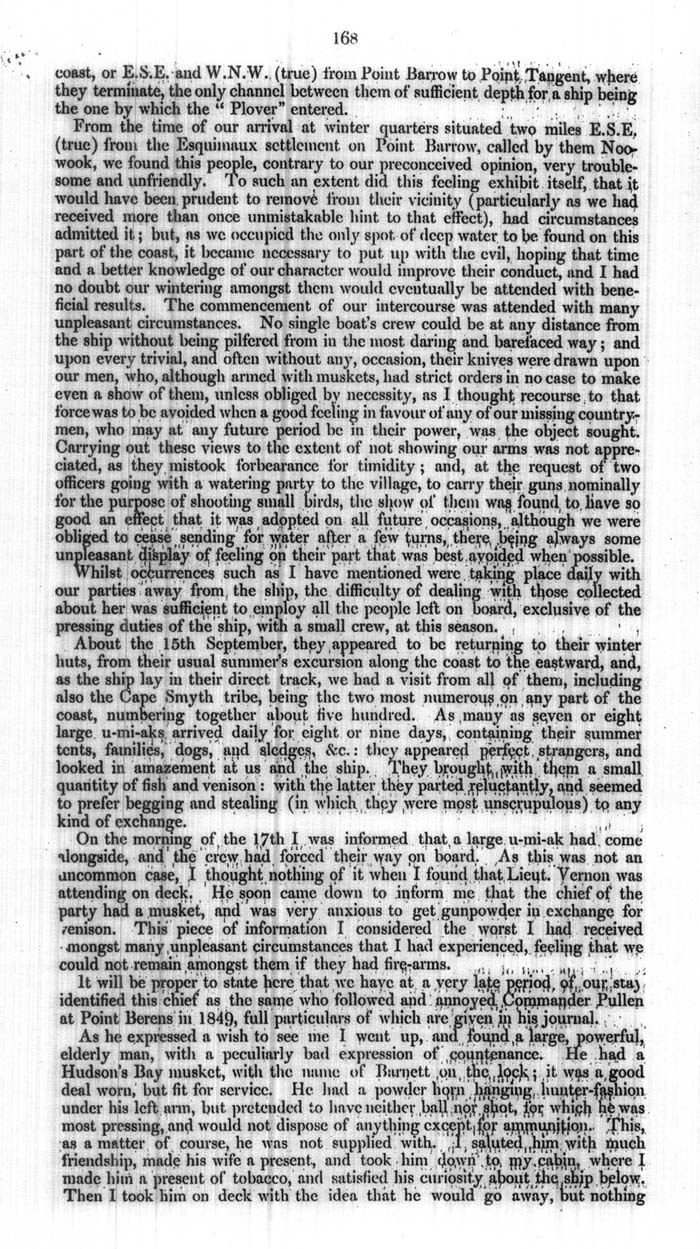 Arctic Blue Books: taylor 1854a, page 168