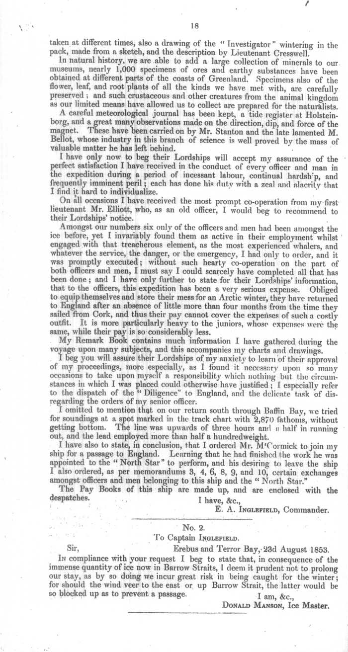 Arctic Blue Books: taylor 1854a, page 18