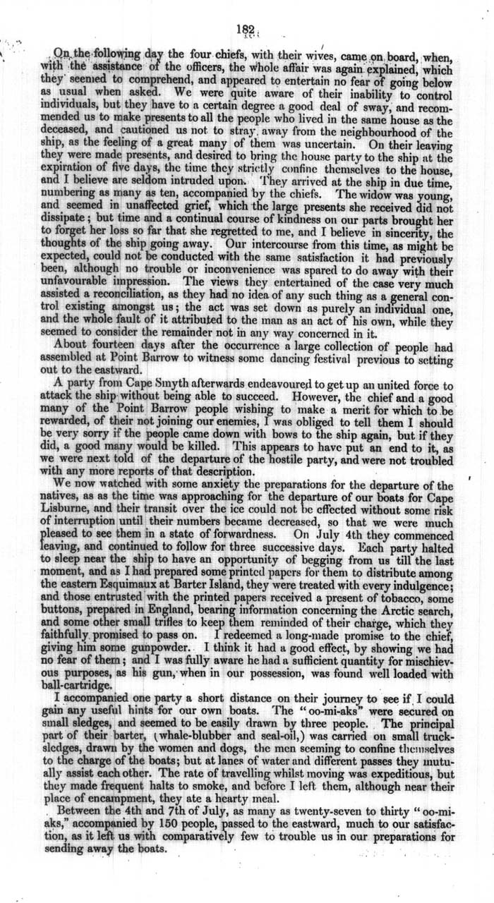 Arctic Blue Books: taylor 1854a, page 182