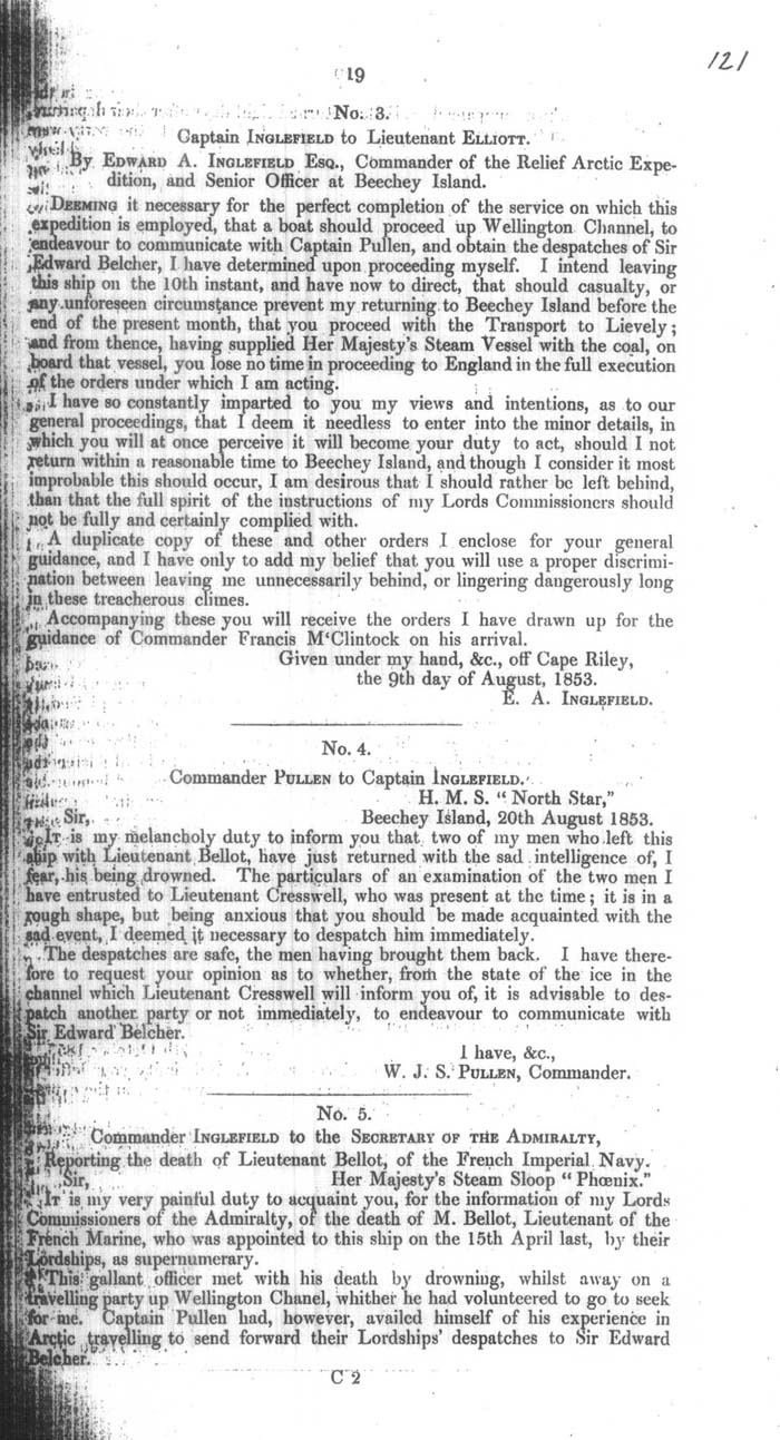 Arctic Blue Books: taylor 1854a, page 19