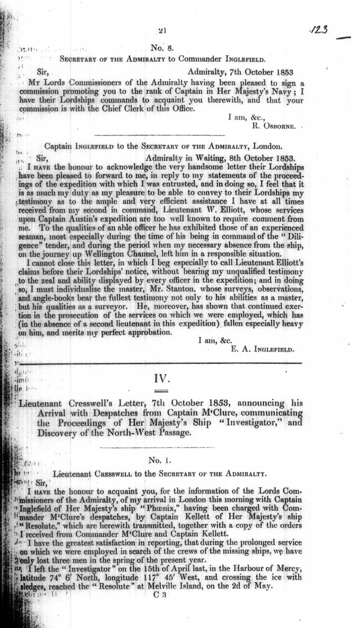 Arctic Blue Books: taylor 1854a, page 21