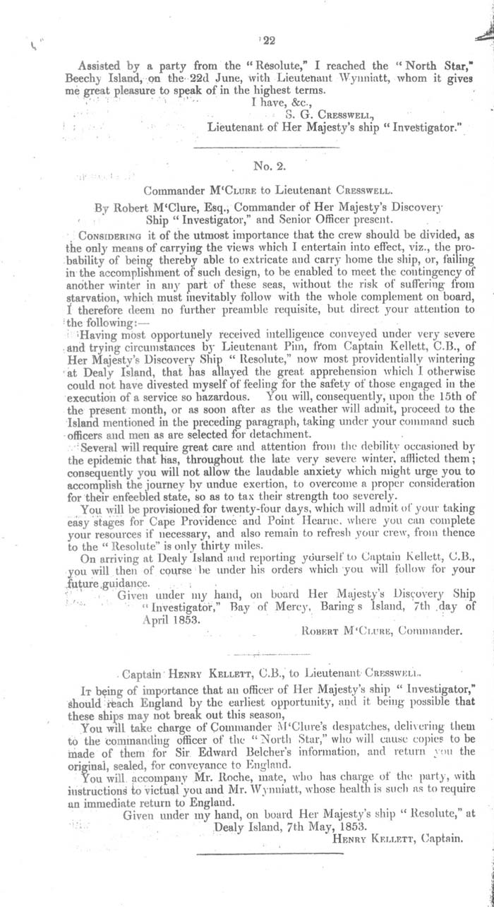 Arctic Blue Books: taylor 1854a, page 22