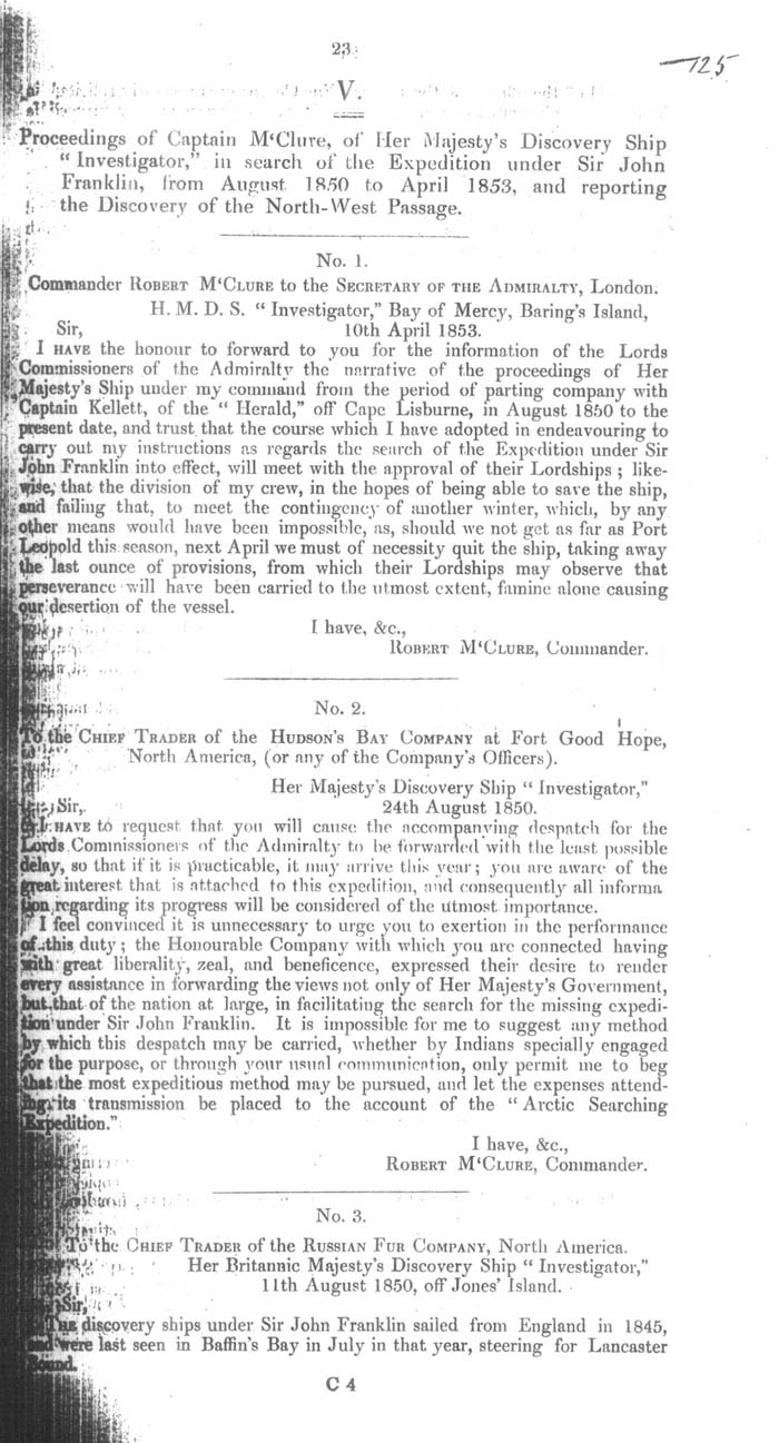 Arctic Blue Books: taylor 1854a, page 23