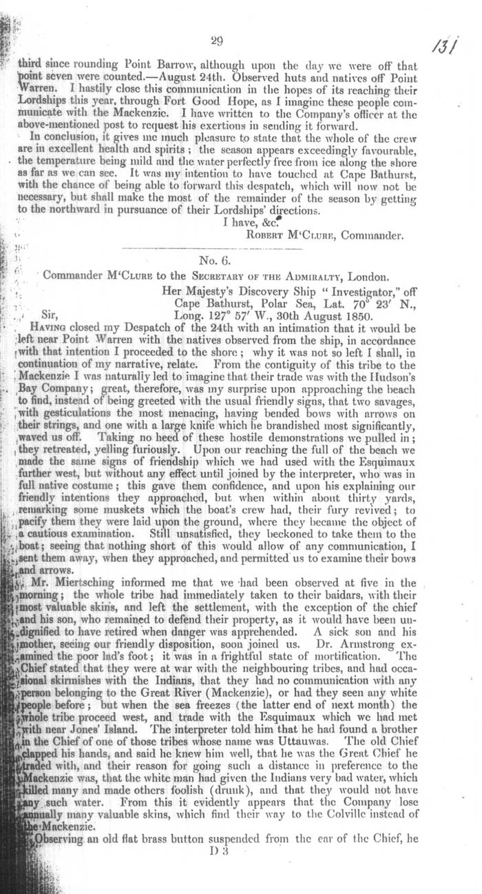 Arctic Blue Books: taylor 1854a, page 29
