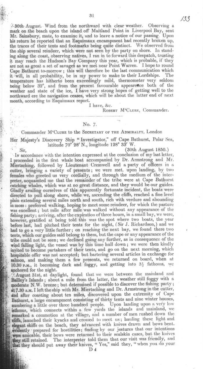 Arctic Blue Books: taylor 1854a, page 31