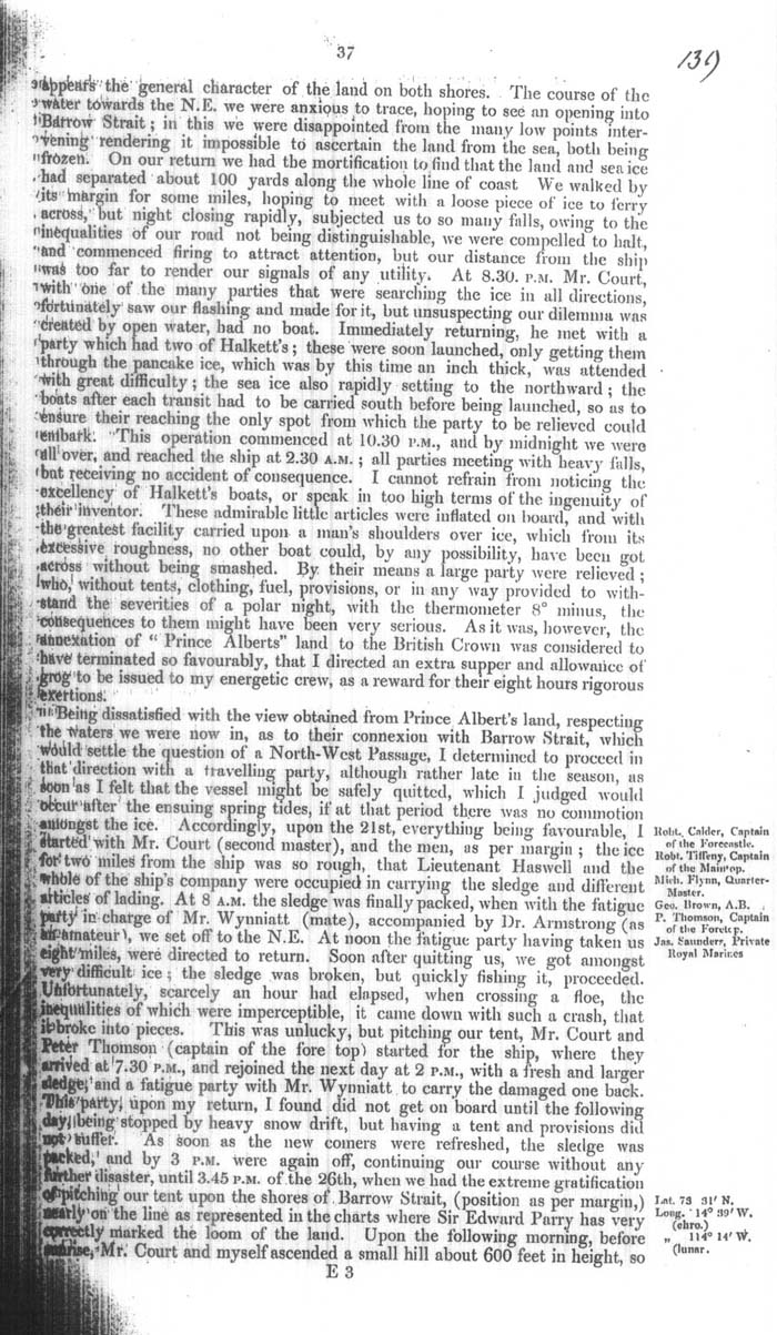Arctic Blue Books: taylor 1854a, page 37