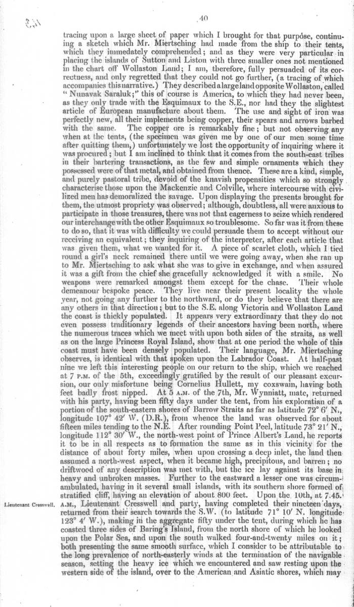 Arctic Blue Books: taylor 1854a, page 40