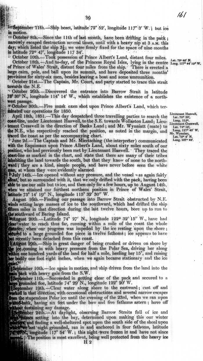 Arctic Blue Books: taylor 1854a, page 59