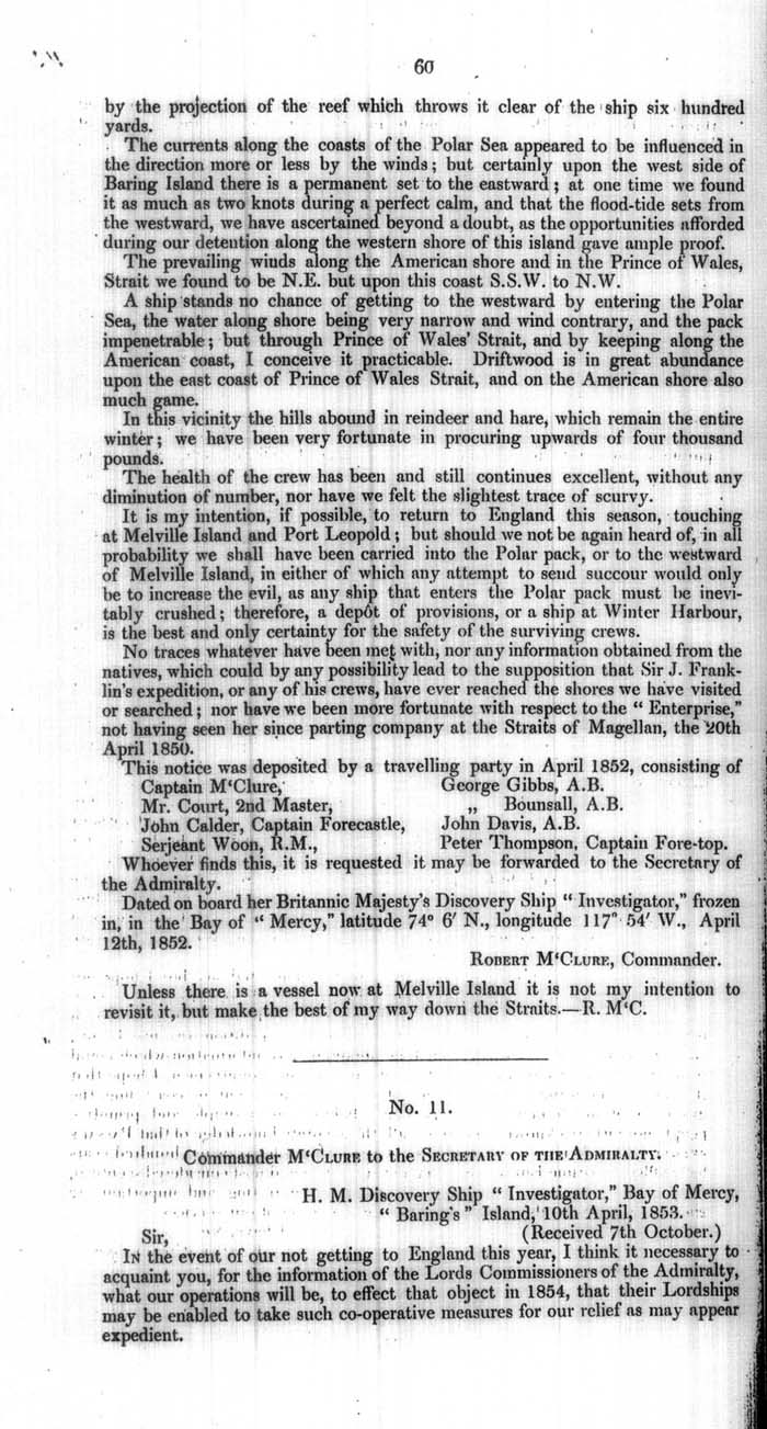 Arctic Blue Books: taylor 1854a, page 60