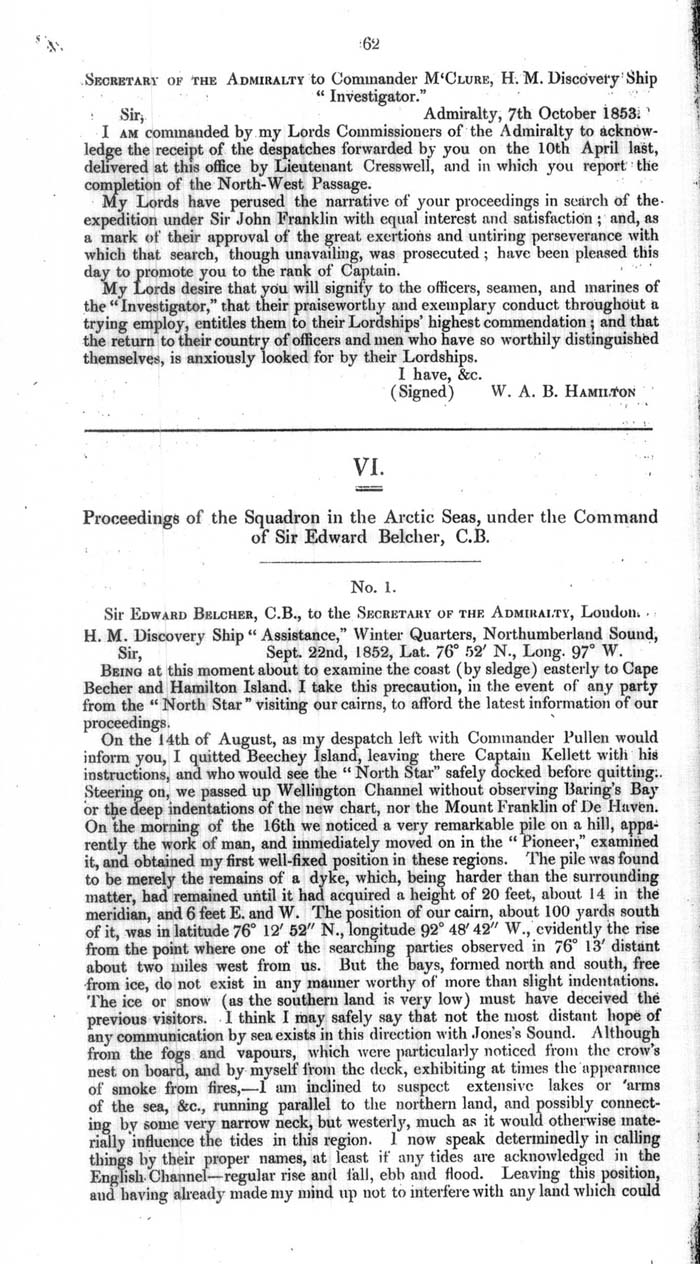 Arctic Blue Books: taylor 1854a, page 62