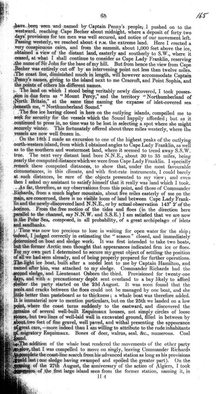 Arctic Blue Books: taylor 1854a, page 63