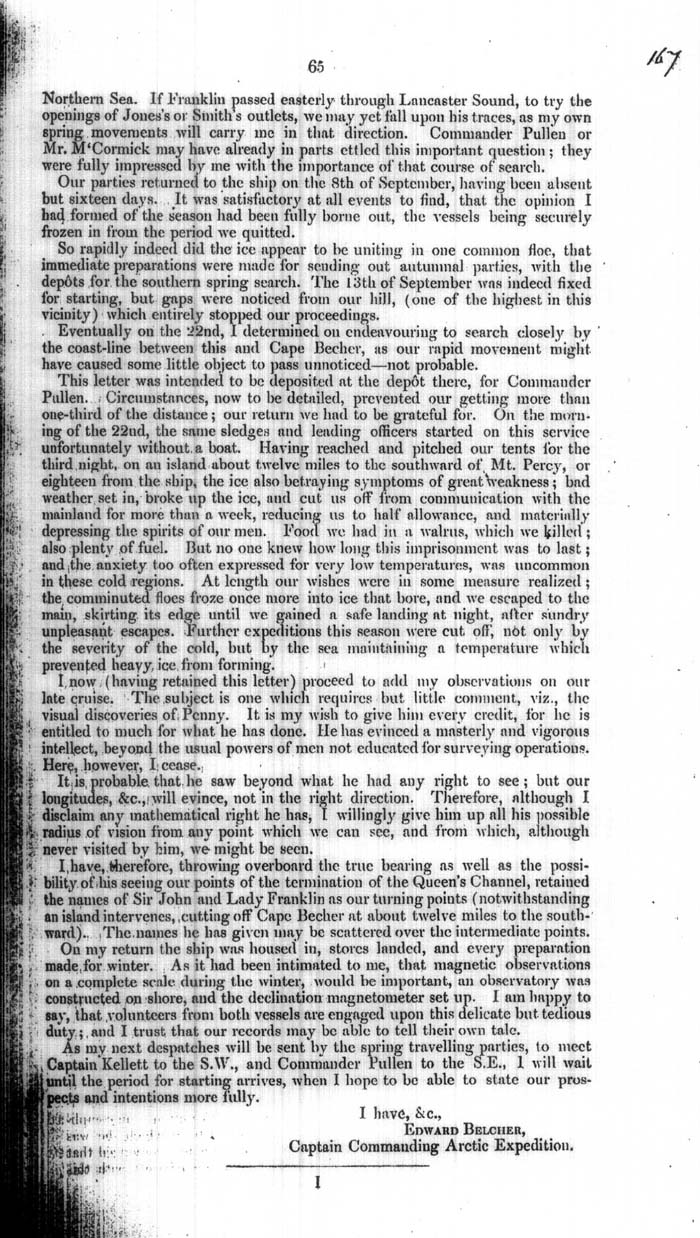 Arctic Blue Books: taylor 1854a, page 65