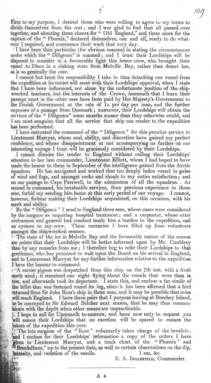 Arctic Blue Books: taylor 1854a, page 7