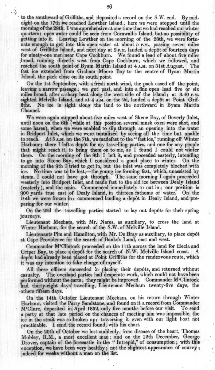Arctic Blue Books: taylor 1854a, page 86